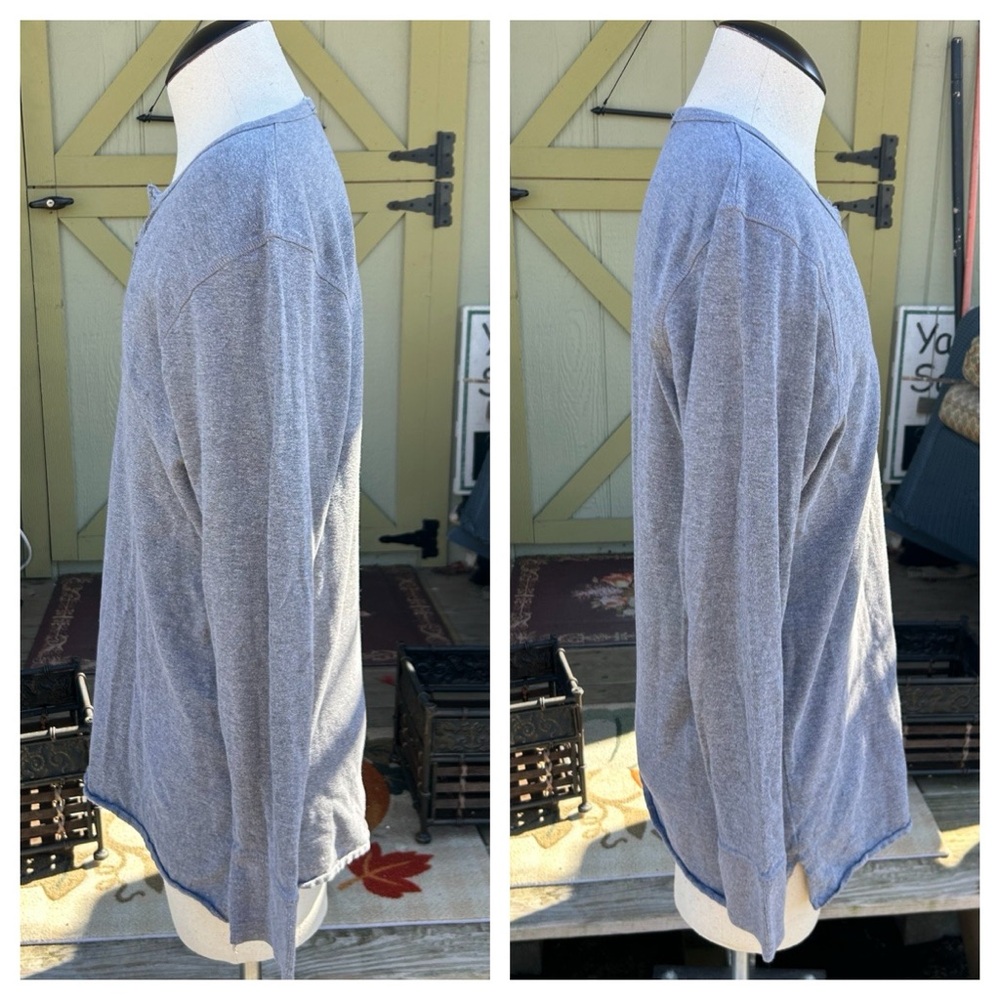 Gray Long-Sleeve Henley Shirt - Picture 4 of 13